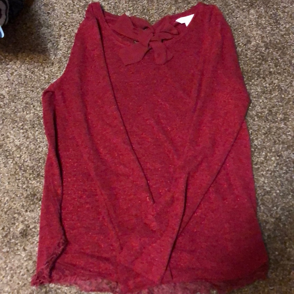 Red sparkly shirt